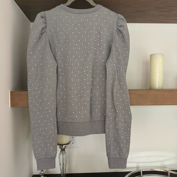 Generation Love Tara Embellished Puff-Sleeve Sweatshirt in Grey - Picture 6 of 7